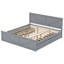 Lit plateforme en bois avec quatre tiroirs de rangement et pieds de soutien-795719953-795719955