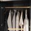 Armoire luxueuse 72 po à 4 portes avec 3 tiroirs et 3 tringles suspendues-980352256