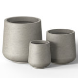 Brennus 3-Piece Cement Pot Planter Set