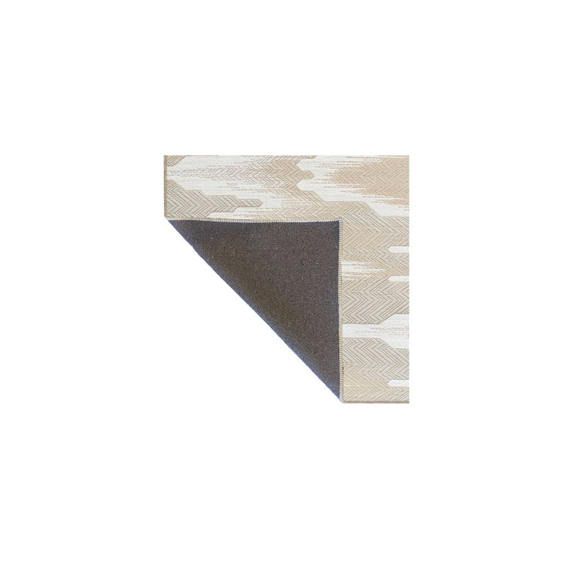 Tapis lavable à motif tissé moderne à rayures entrelacées Modern, Sous-tapis rectangulaire 5 pi 1 po x 7 pi 7 po inc