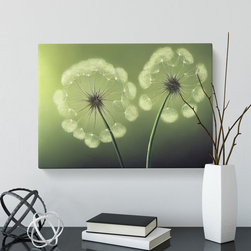 Soulful Dandelion Flowers - Wrapped Canvas, 40cm H x 60cm W x 3cm D