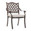 Chaise de salle à manger d'extérieur empilable avec coussin (ensemble de 4)-1046479787
