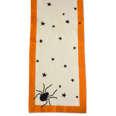 BLACK STARS PRINT TABLE RUNNER 14X108