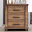 Table de chevet rustique en bois massif récupéré à trois tiroirs Rustic
