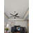 Gaia 52 inch Matte Black Indoor Ceiling Fan with LED Light and Remote Control