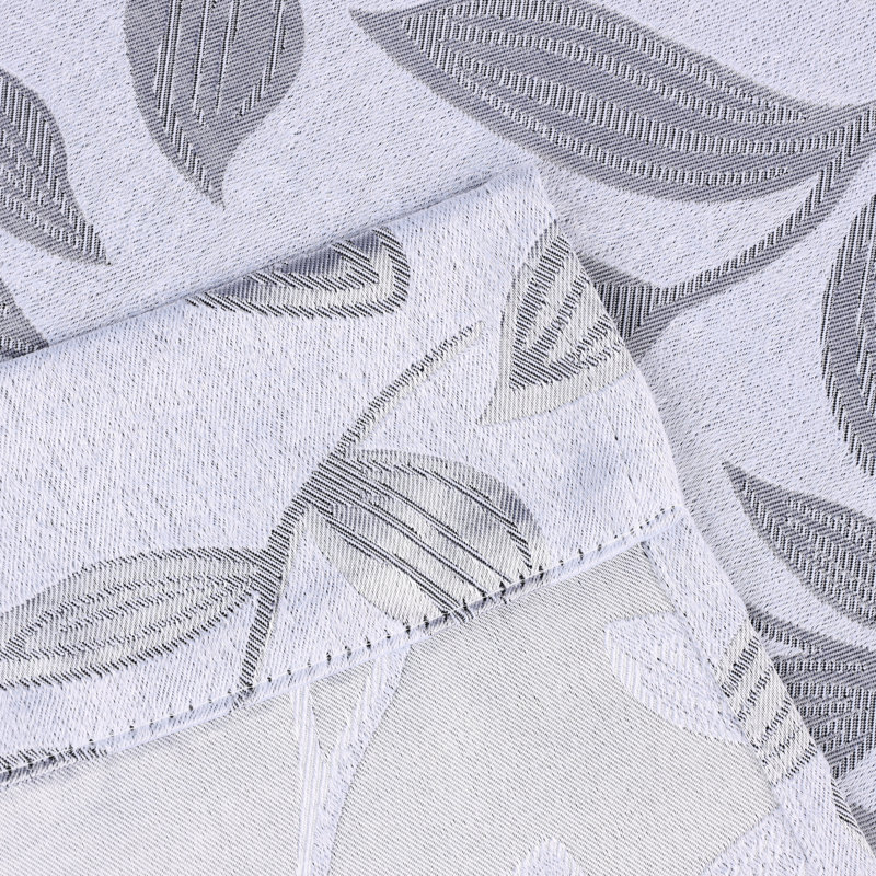 Finklea 100% Polyester Floral Room Darkening Grommet Curtain Panels, l 70 po x L 96 po, Argenté / argenté