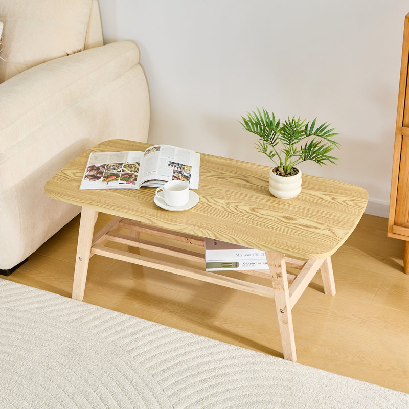 Bois Yulita rectangulaire avec espace de rangement ouvert