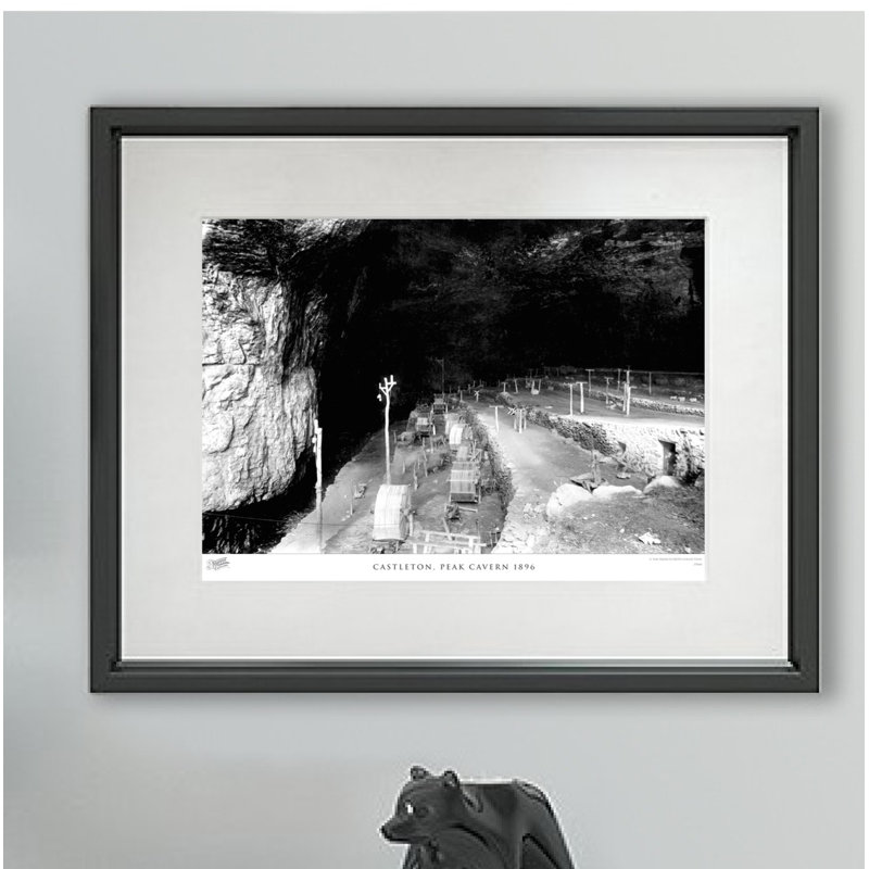 Castleton, Peak Cavern 1896 - Single Picture Frame Print, 28cm H x 36cm W x 2.3cm D