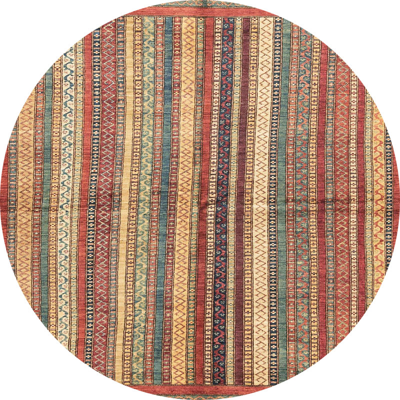 Abstract Indoor Rug, Round 4'