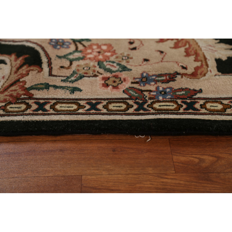 Tapis floral floral oriental Aubusson fait à la main 6 x 9