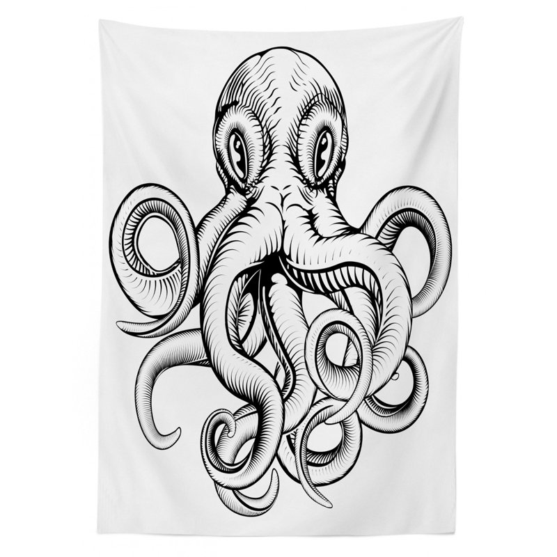 Nappe Ambesonne Octopus, 84 po x 60 po