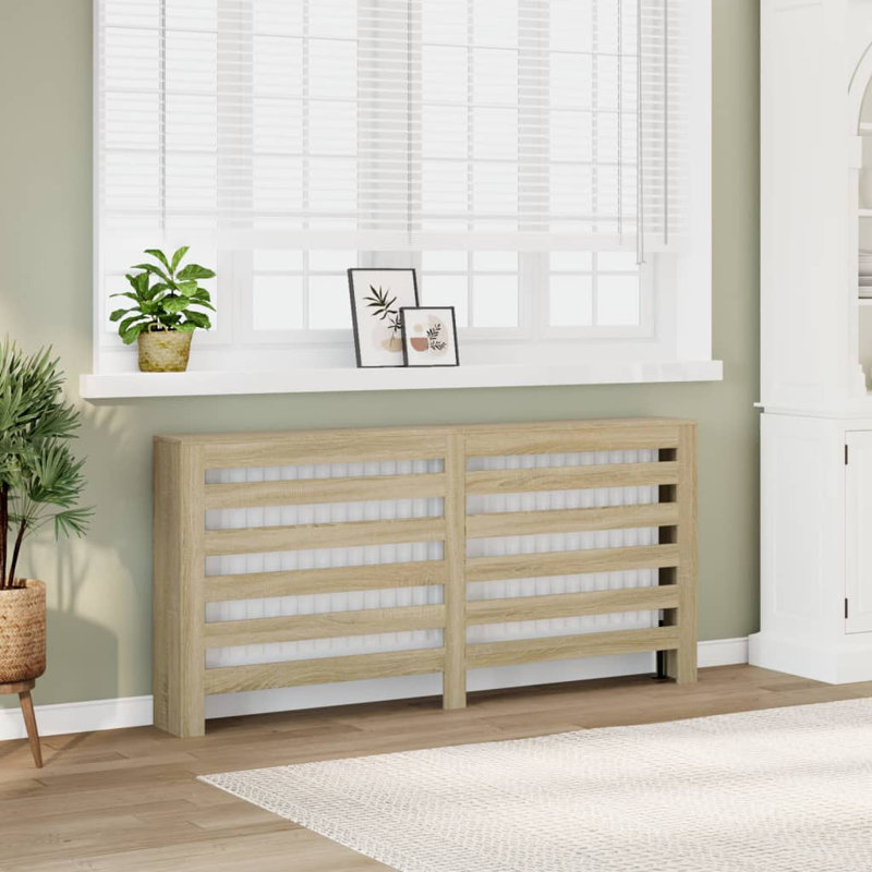Extra Large Radiator Cover, Sonoma Oak, 175 x 20 x 82 cm, Horizontal Slats