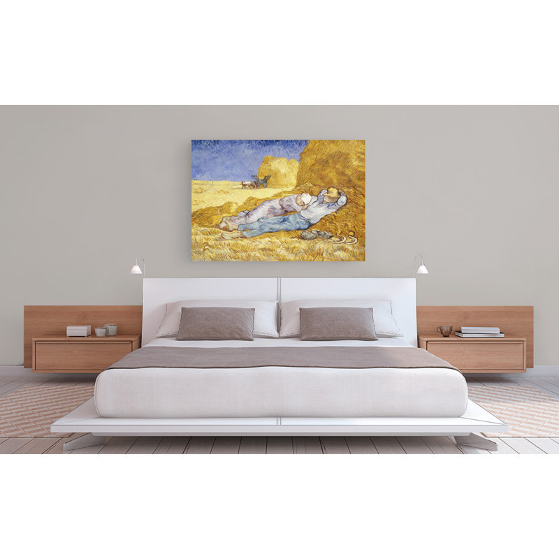 Noon: Rest From Work by Vincent Van Gogh - Wrapped Canvas Print, 70cm H x 100cm W x 4cm D