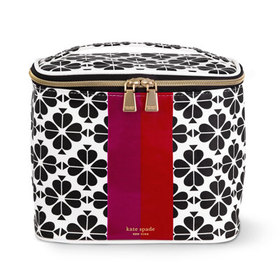 Lunch Tote, Black Spade Flower 