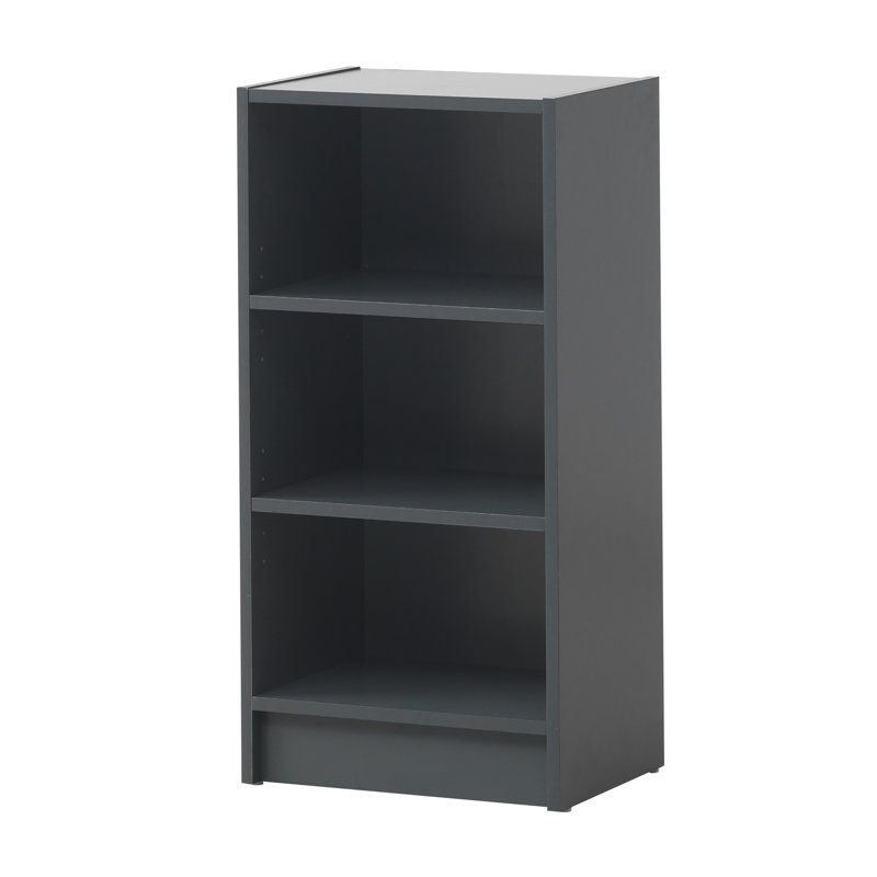 Zaira 80cm H x 40cm W Standard Bookcase, 80cm H x 40cm W x 30cm D, Dark Grey