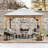 Sunjoy Hardtop Gazebo 11 x 11 ft. Standard Cedar Framed Wood Gazebo with Brown Steel and Polycarbonate