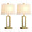 Permelia 23.5" Metal Table Lamp Set with USB, Type-C Ports and Built-in-Oulet-1006742191-1006742190