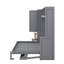 Lit escamotable double avec tiroirs et garde-robe-284723145