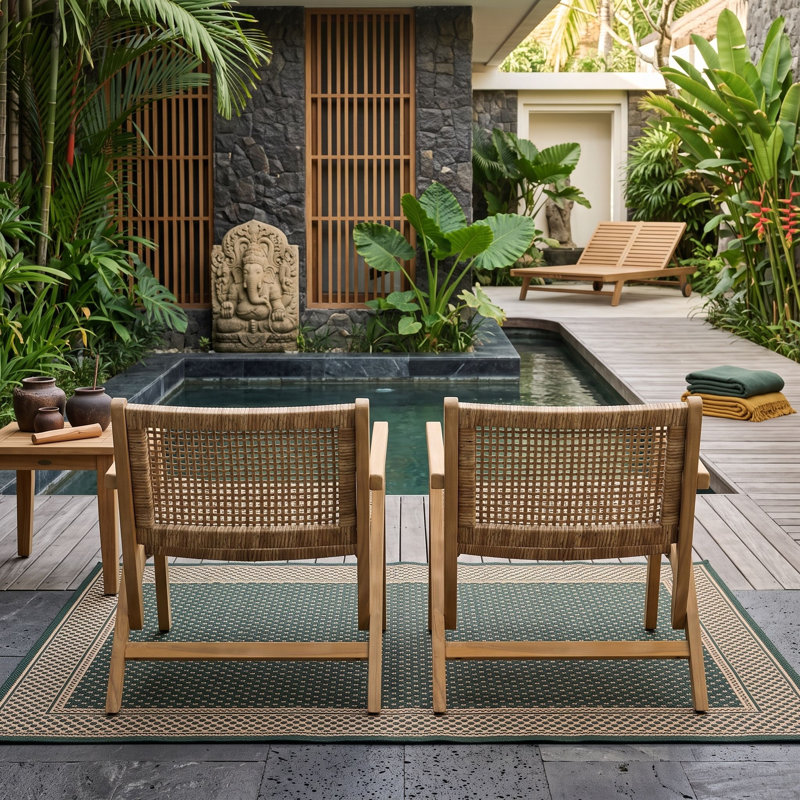 Chaises en osier, ensemble de 2