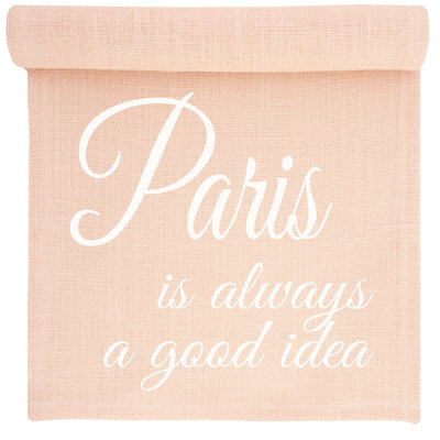 Paris Burlap Table Runner