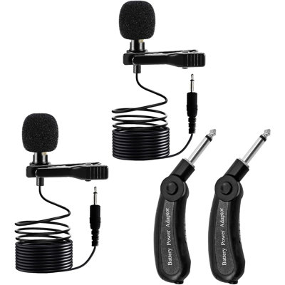 5 Core Premium Lavalier 2PCS Microphone Lapel Clip-on Mini Wired Omnidirectional Condenser Mic -  CM-WRD 50 2PCS