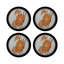 Zodiac Cancer White Vegan Leather Round Coasters-672351500