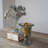 Pressed Glass Footed Vase in Clear
