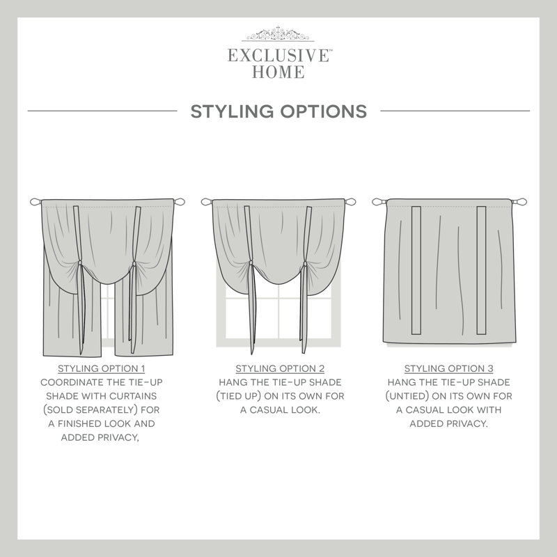 Yellow Linen Tie-Up Light Filtering Shade