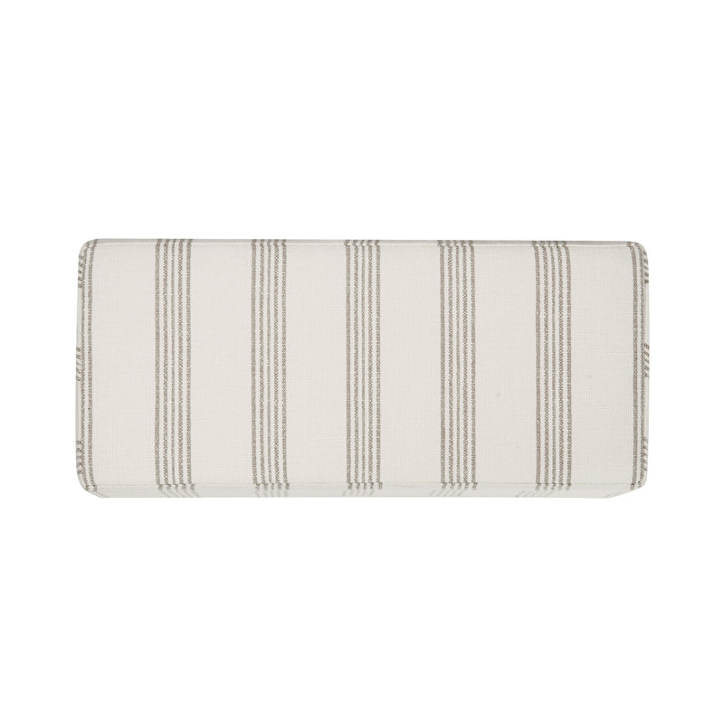 Banc de rangement rembourré Besart, Brown Stripe