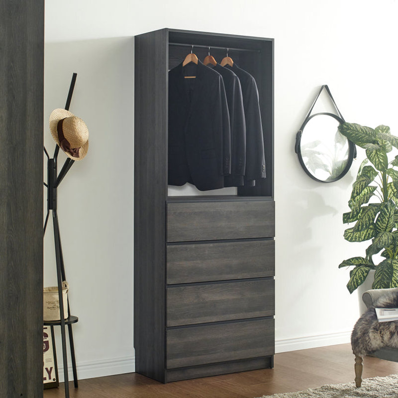 Kalinikos 31.4'' Closet System, Black