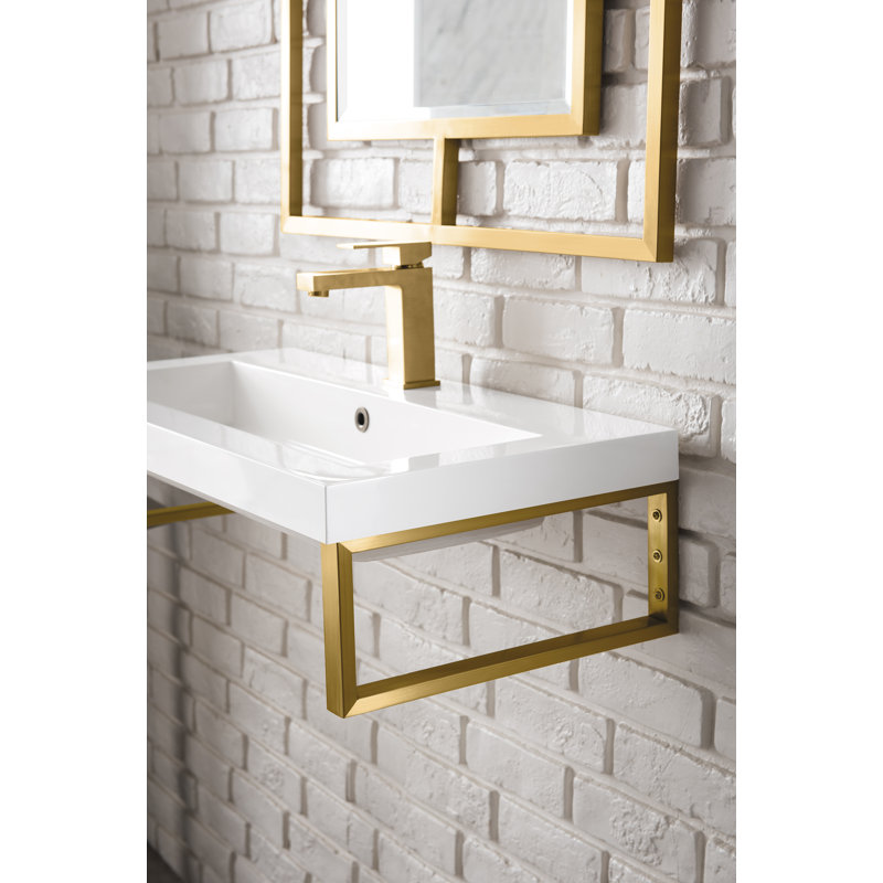 Meuble-lavabo simple l 39,4 po Boston, Or rayonnant, 39.4"