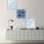 « light blue vitrail », reproduction d’impression sur toile, reproduction d’art à multiples images sur toile