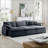 Oversize 3-Seater Sofa With One Footrest