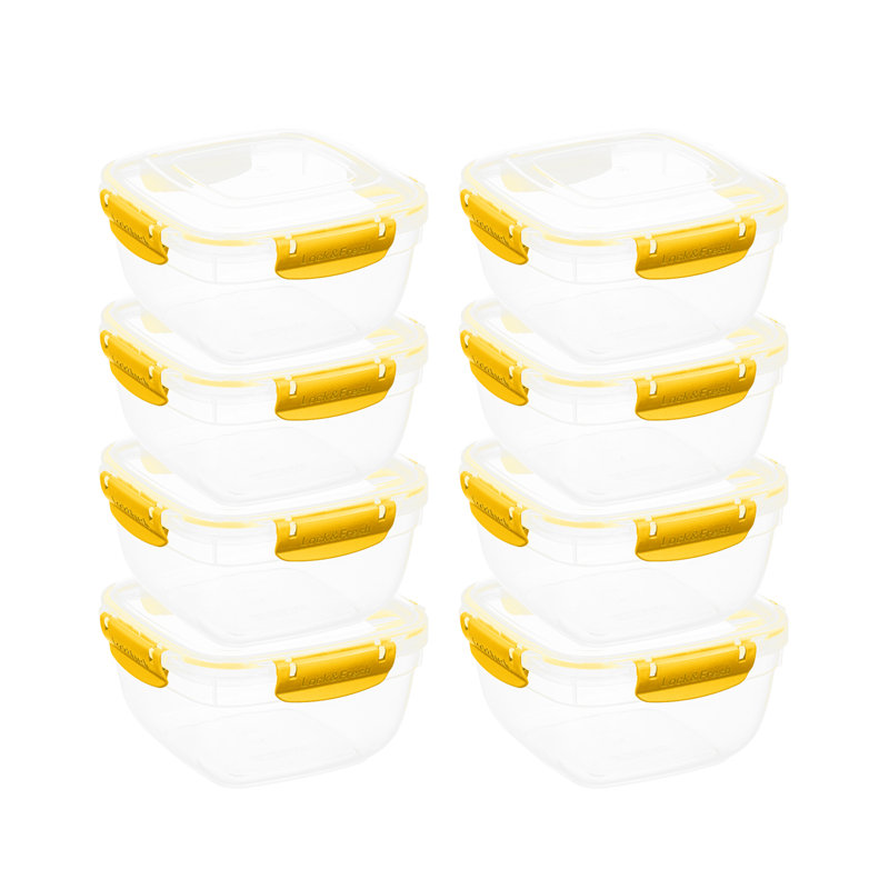 Ensemble de 8 contenants alimentaires Disheka, Jaune