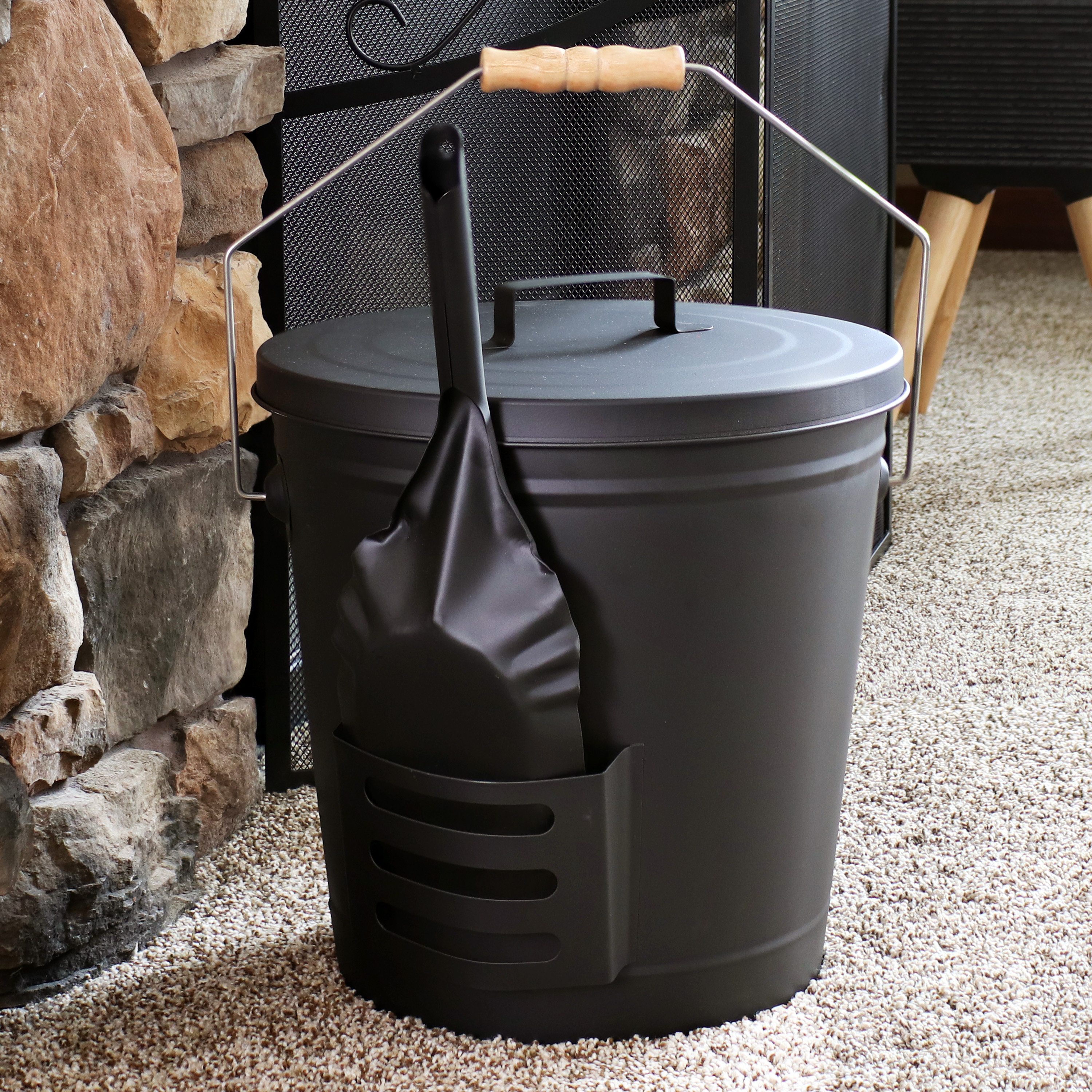 Red Barrel Studio® Ash 3-Piece Traditional Black Powder-Coated Steel ...
