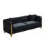 Canapé Chesterfield 81 po avec capitonnage à boutons profonds et détails dorés-1339087187