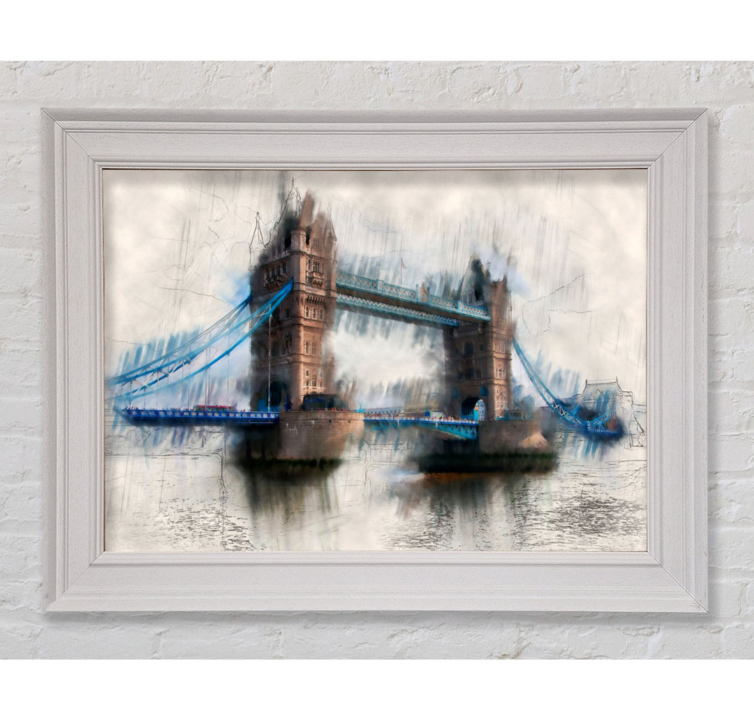 Tower Bridge Aquarell Gerahmter Druck