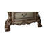 Table de chevet captivante à patine dorée et os avec finition Allure intemporelle pour votre chambre à coucher
