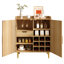 Armoire à café moderne avec tablettes réglables, supports à verres à vin et tiroir caché pour un rangement polyvalent et un design élégant-162038565