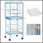 Grande cage à oiseaux PawHut d'une largeur de 1,7 pi pour envergure, volière d'oiseaux d'intérieur avec conception à portes multiples, convient pour un canari, pinson, conure, 55 po, bleu clair
