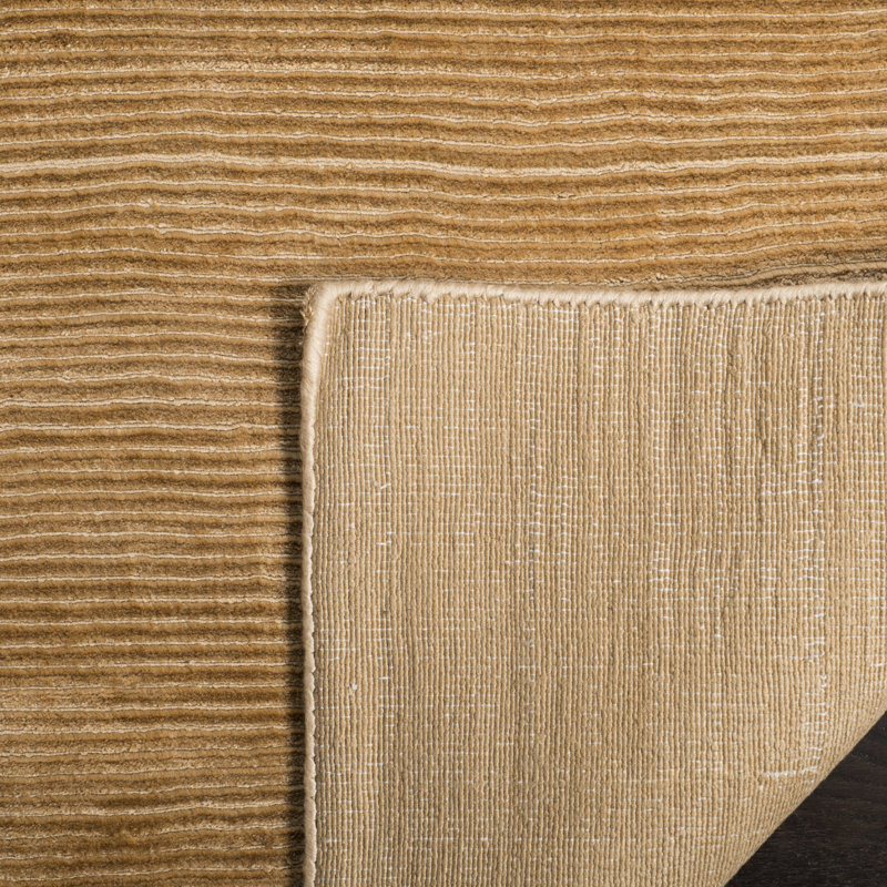 Tapis géométrique en viscose tissé à plat à la main Lavonia, Rectangle 10 pi x 14 pi
