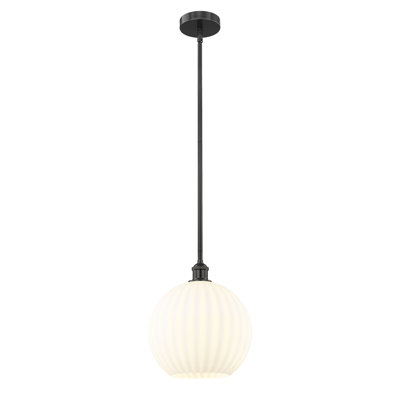 Luminaire suspendu 12 po Edison White Venetian