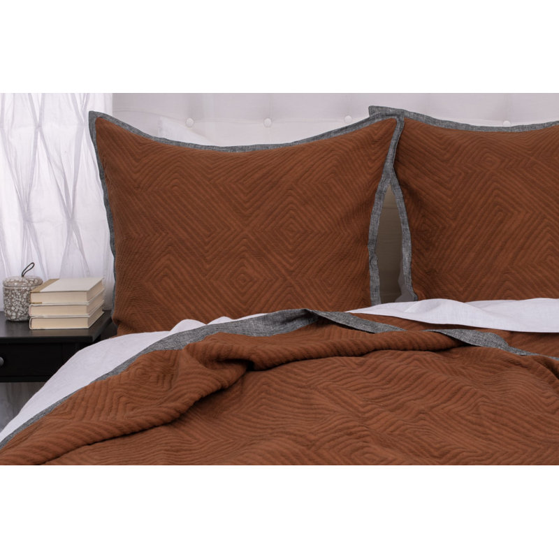 Couvre-lit Mateo, selle, simple, Twin Quilt