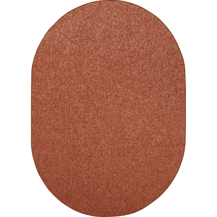 Amair Solid Color Area Rugs Rust