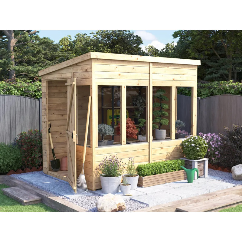 Dunster House Potting Shed Pent Roof W6' x D8' (W1.8m x D2.4m) Overlord Modular