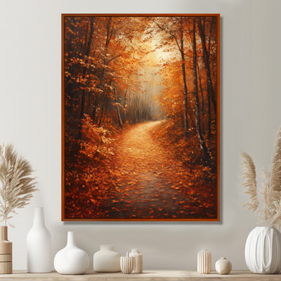 Décoration d'automne «Woodland Path I - Orange Woodland»