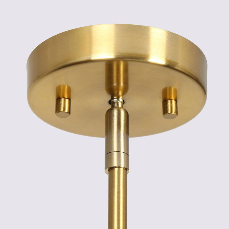 1-Light Modern Pendant Light With Ribbed Glass
