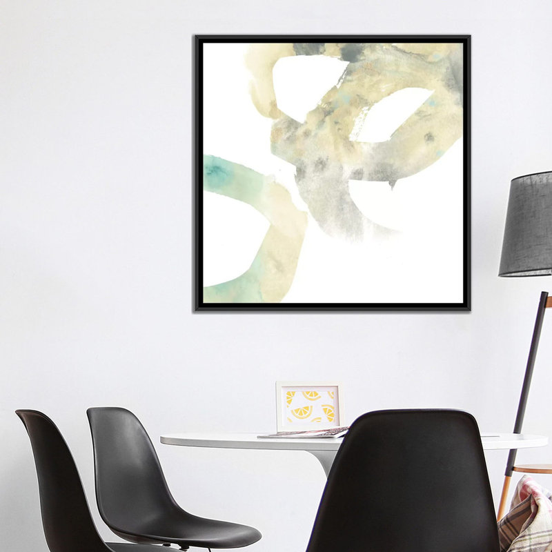 « spirale inference ii », impression sur toile, H 18 po x l 18 po x P 1,5 po, Toile avec cadre noir, Pas de tapis