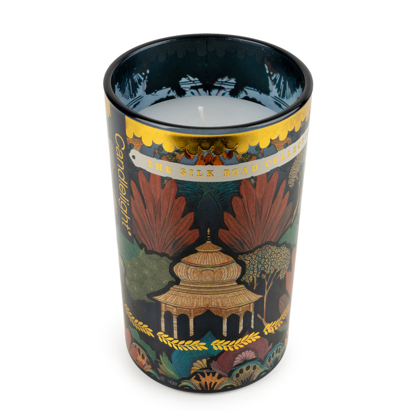 Plant / Floral Scented Jar Candle with Glass Holder