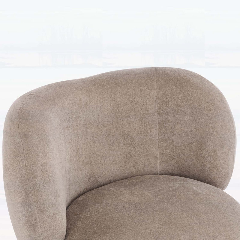 Élégant fauteuil à oreilles avec pieds en bois pour un confort ultime, Marron clair
